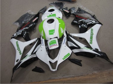 Branco Verde Hannspree Carenagem Honda CBR 600RR 2007-2008