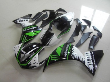 Branco Verde Monster Carenagem Yamaha R1 2009-2011
