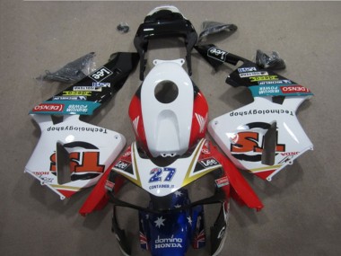 Branco Vermelho Azul 27 Carenagem Honda CBR 600RR 2003-2004