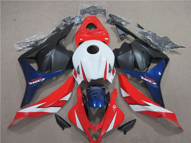 Branco Vermelho Azul Carenagem Honda CBR 600RR 2009-2012 Branco Vermelho Azul Carenagem Honda CBR 600RR 2009-2012