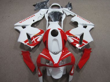 Branco Vermelho Carenagem Honda CBR 600RR 2003-2004