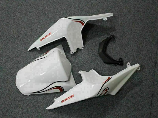 Branco Vermelho Carenagem Kawasaki EX250 2008-2012 Branco Vermelho Carenagem Kawasaki EX250 2008-2012