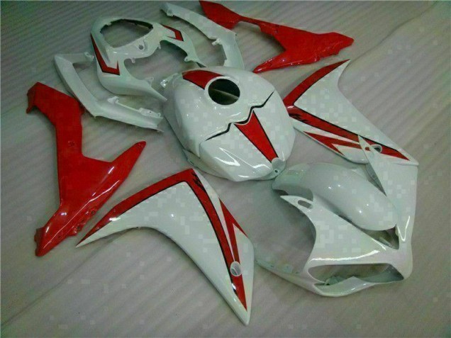 Branco Vermelho Carenagem Yamaha R1 2007-2008 Branco Vermelho Carenagem Yamaha R1 2007-2008