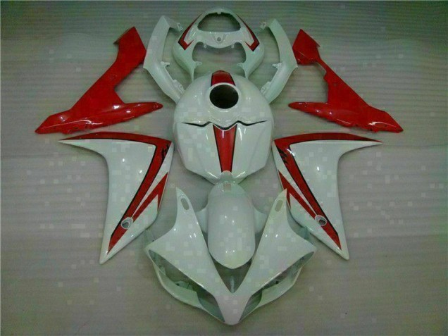Branco Vermelho Carenagem Yamaha R1 2007-2008 Branco Vermelho Carenagem Yamaha R1 2007-2008