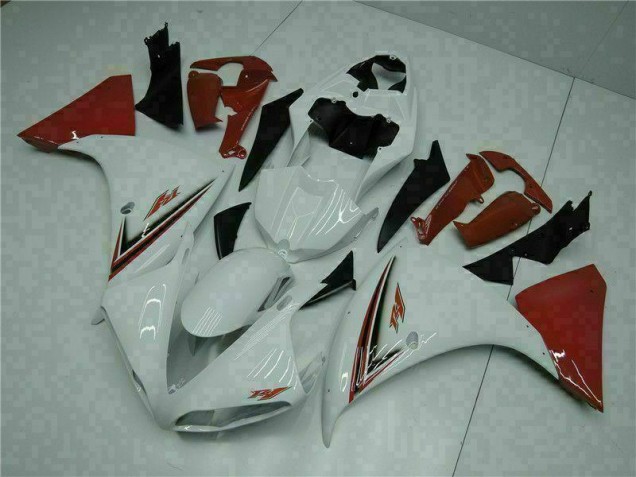 Branco Vermelho Carenagem Yamaha R1 2009-2011 Branco Vermelho Carenagem Yamaha R1 2009-2011
