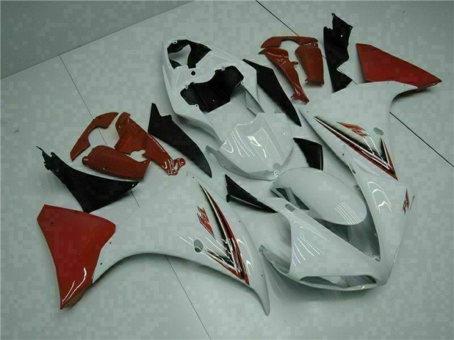 Branco Vermelho Carenagem Yamaha R1 2009-2011 Branco Vermelho Carenagem Yamaha R1 2009-2011