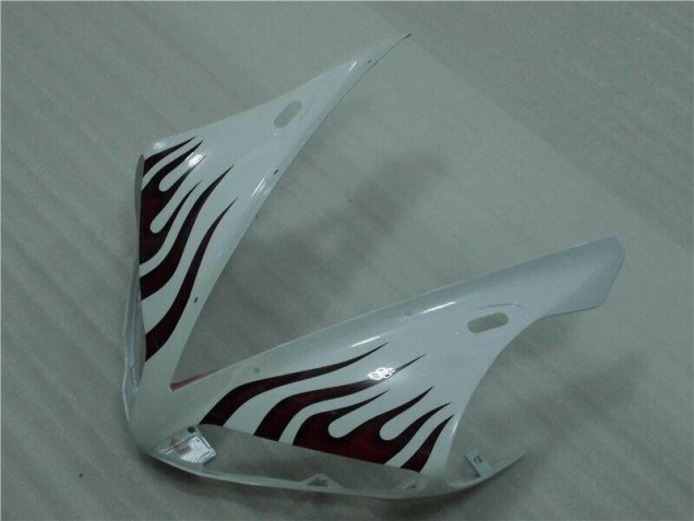 Branco Vermelho Chama Carenagem Yamaha R1 2004-2006 Branco Vermelho Chama Carenagem Yamaha R1 2004-2006
