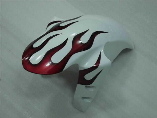 Branco Vermelho Chama Carenagem Yamaha R1 2004-2006 Branco Vermelho Chama Carenagem Yamaha R1 2004-2006