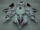 Branco Vermelho Chama Carenagem Yamaha R1 2004-2006 Branco Vermelho Chama Carenagem Yamaha R1 2004-2006