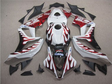 Branco Vermelho Chama Tubarão Carenagem Honda CBR 1000RR 2004-2005