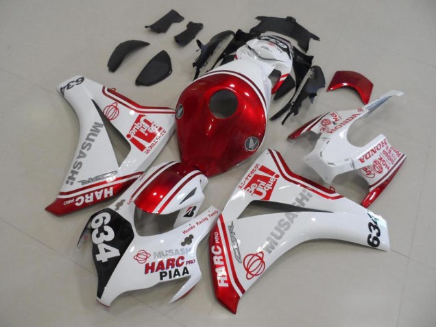 Branco Vermelho HARC Pro PIAA 634 Kits Carenagem Honda CBR 1000RR 2008-2011 Branco Vermelho HARC Pro PIAA 634 Kits Carenagem Honda CBR 1000RR 2008-2011