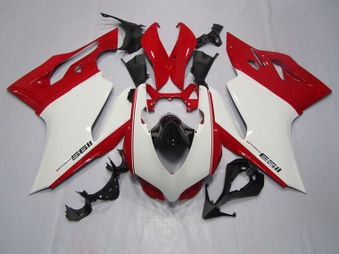 Branco Vermelho Injeção Kit Carenagem Ducati 1199 2011-2014
