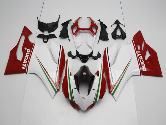 Branco Vermelho Injeção Kits Carenagem Ducati 1199 2011-2014 Branco Vermelho Injeção Kits Carenagem Ducati 1199 2011-2014