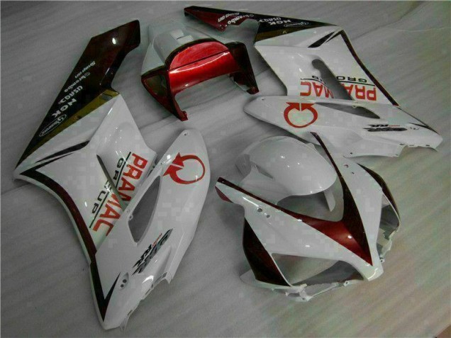 Branco Vermelho Kit Carenagem Honda CBR 1000RR 2004-2005 Branco Vermelho Kit Carenagem Honda CBR 1000RR 2004-2005