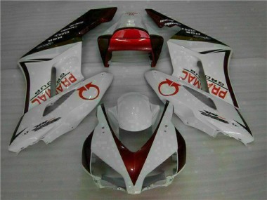 Branco Vermelho Kit Carenagem Honda CBR 1000RR 2004-2005