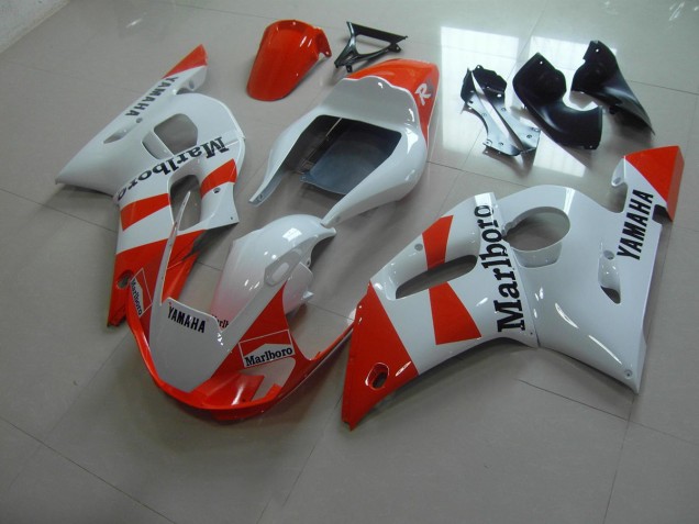 Branco Vermelho Marlboro Carenagem Yamaha R6 1998-2002 Branco Vermelho Marlboro Carenagem Yamaha R6 1998-2002