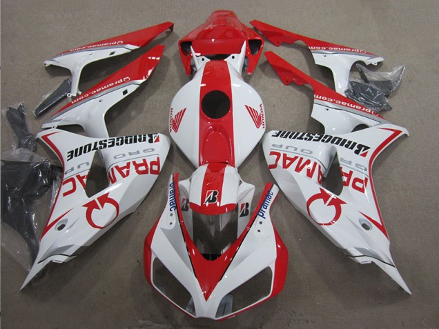 Branco Vermelho PRAMAC Carenagem Honda CBR 1000RR 2006-2007