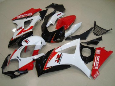Branco Vermelho Preto Carenagem Suzuki GSXR 1000 K7 2007-2008
