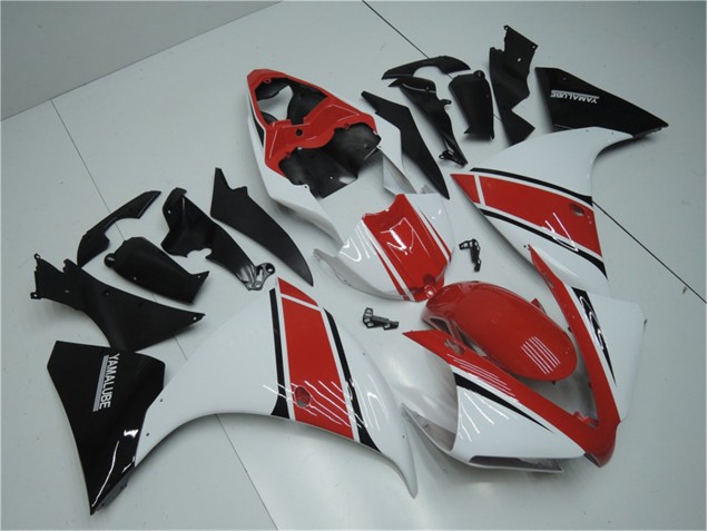 Branco Vermelho Preto Carenagem Yamaha R1 2012-2014 Branco Vermelho Preto Carenagem Yamaha R1 2012-2014