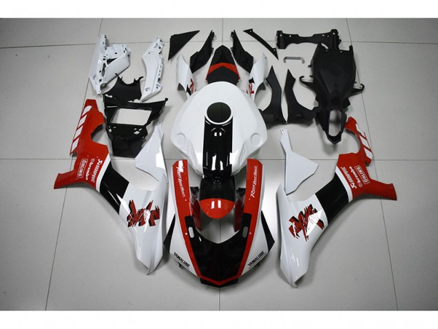 Branco Vermelho Preto Carenagem Yamaha R1 2015-2019 Branco Vermelho Preto Carenagem Yamaha R1 2015-2019