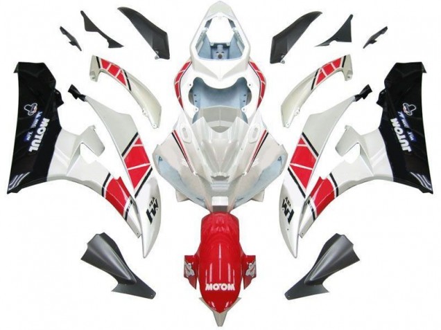 Branco Vermelho Preto Kits Carenagem Yamaha R6 2006-2007 Branco Vermelho Preto Kits Carenagem Yamaha R6 2006-2007