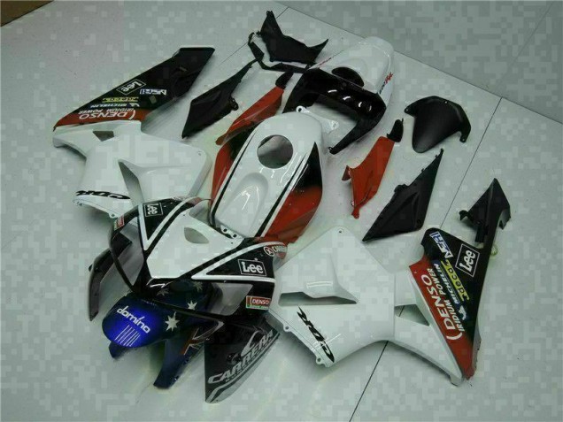 Branco Vermelho Preto Lee Carenagem Honda CBR 600RR 2005-2006 Branco Vermelho Preto Lee Carenagem Honda CBR 600RR 2005-2006