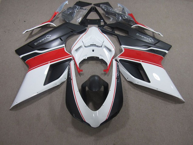 Branco Vermelho Preto Marvic Carenagem Ducati 848 2007-2014 Branco Vermelho Preto Marvic Carenagem Ducati 848 2007-2014