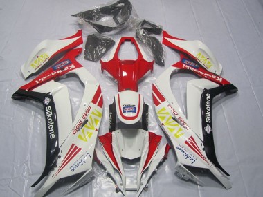 Branco Vermelho Silkolene Carenagem Kawasaki ZX10R 2011-2015
