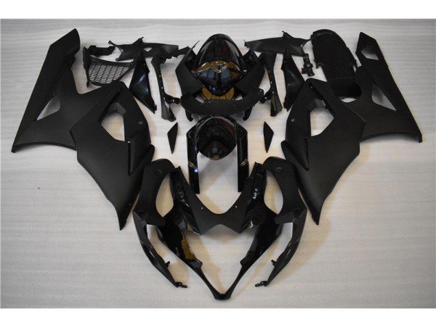 Brilhante Preto Fosco Carenagem Suzuki GSXR 1000 K5 2005-2006 Brilhante Preto Fosco Carenagem Suzuki GSXR 1000 K5 2005-2006