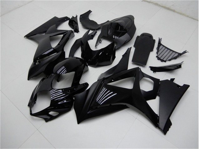 Brilhante Preto Fosco Carenagem Suzuki GSXR 1000 K7 2007-2008 Brilhante Preto Fosco Carenagem Suzuki GSXR 1000 K7 2007-2008