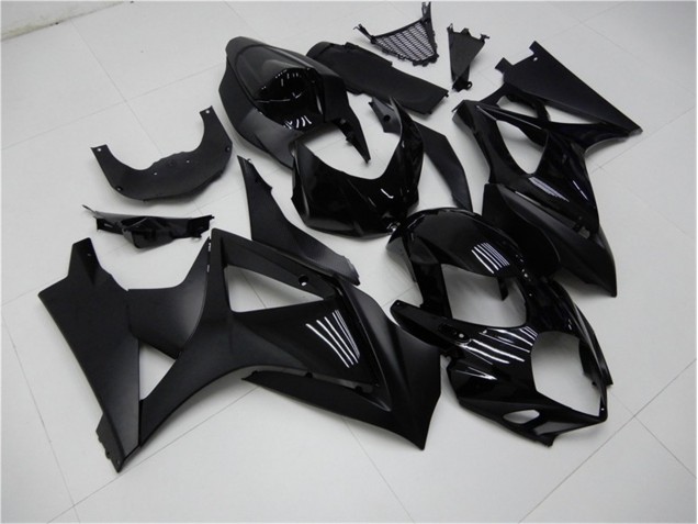 Brilhante Preto Fosco Carenagem Suzuki GSXR 1000 K7 2007-2008 Brilhante Preto Fosco Carenagem Suzuki GSXR 1000 K7 2007-2008
