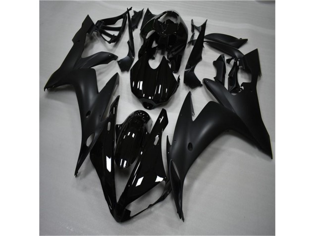 Brilhante Preto Fosco Carenagem Yamaha R1 2007-2008 Brilhante Preto Fosco Carenagem Yamaha R1 2007-2008
