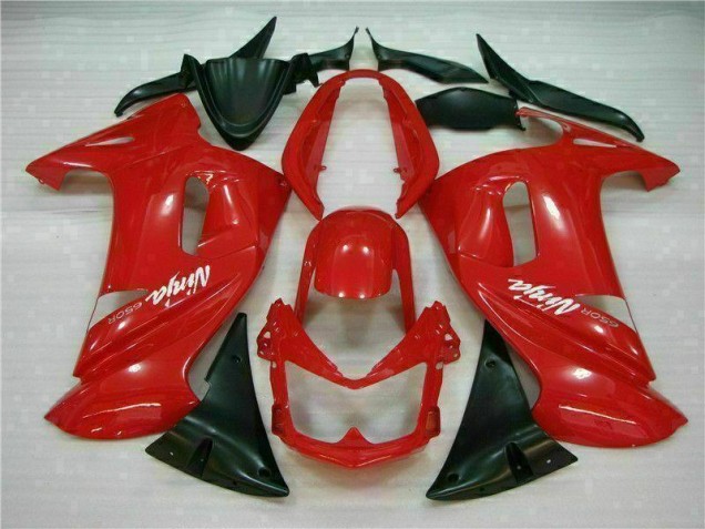 Brilhante Vermelho Carenagem Kawasaki EX650 2006-2008 Brilhante Vermelho Carenagem Kawasaki EX650 2006-2008