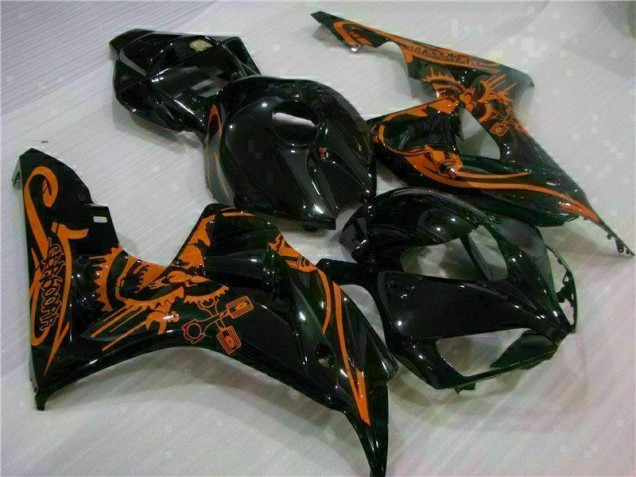 Castanho Preto Carenagem Honda CBR 1000RR 2006-2007
