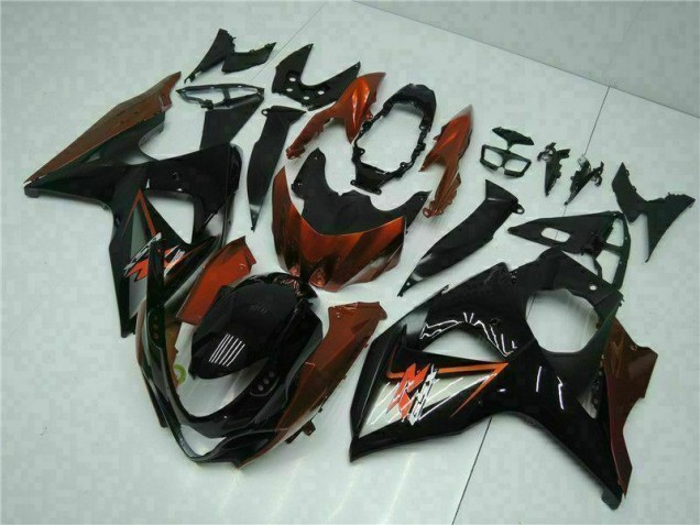 Castanho Preto Kit Completo Carenagem Suzuki GSXR 1000 K9 2009-2016 Castanho Preto Kit Completo Carenagem Suzuki GSXR 1000 K9 2009-2016