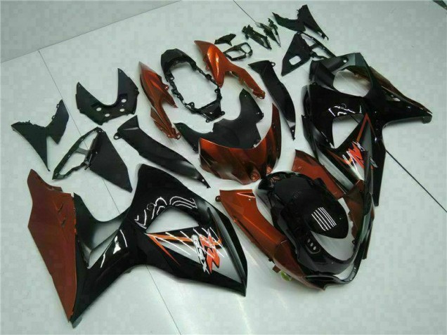 Castanho Preto Kit Completo Carenagem Suzuki GSXR 1000 K9 2009-2016 Castanho Preto Kit Completo Carenagem Suzuki GSXR 1000 K9 2009-2016