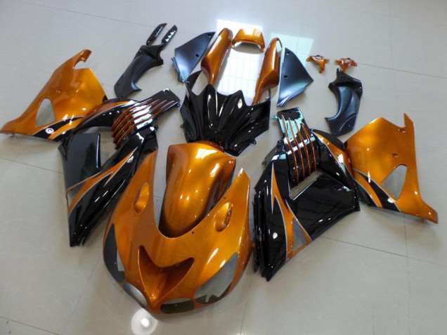 Castanho & Preto No Adesivo Carenagem Kawasaki ZX14R ZZR 1400 2006-2011 Castanho & Preto No Adesivo Carenagem Kawasaki ZX14R ZZR 1400 2006-2011