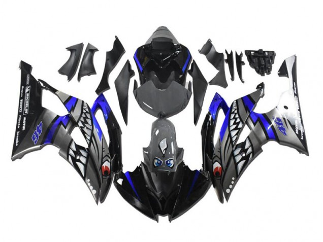 Cinzento Azul Tubarão Carenagem Yamaha R1 2009-2011 Cinzento Azul Tubarão Carenagem Yamaha R1 2009-2011
