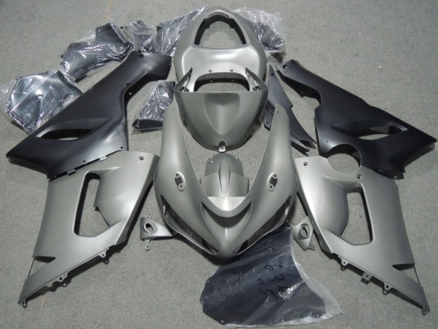 Cinzento Preto Carenagem Kawasaki ZX6R 2005-2006 Cinzento Preto Carenagem Kawasaki ZX6R 2005-2006