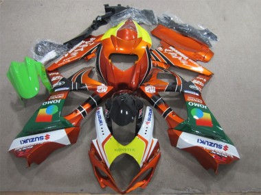 Laranja Amarelo Monster Carenagem Suzuki GSXR 1000 K7 2007-2008