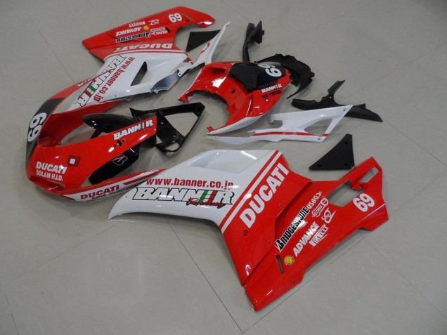 Laranja Bandeira 69 Carenagem Ducati 848 1098 1198 2007-2014 Laranja Bandeira 69 Carenagem Ducati 848 1098 1198 2007-2014