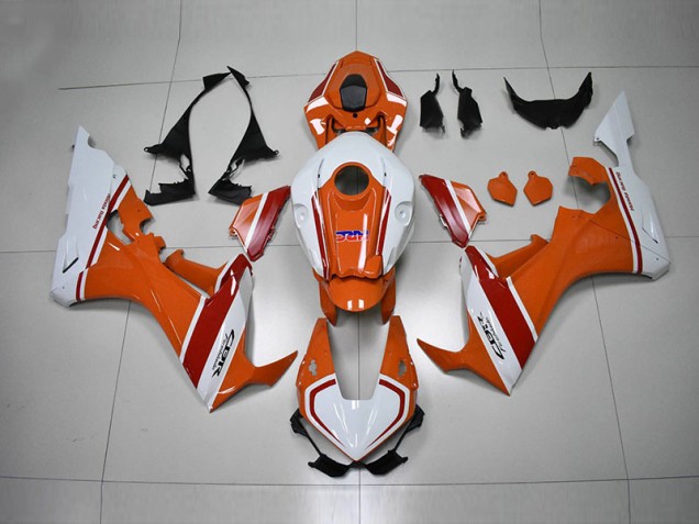 Laranja Branco HRC Carenagem Honda CBR 1000RR 2017-2023 Laranja Branco HRC Carenagem Honda CBR 1000RR 2017-2023