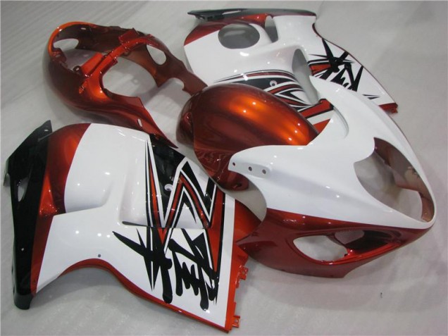 Laranja Branco Preto Carenagem Suzuki GSXR 1300 Hayabusa 1996-2007 Laranja Branco Preto Carenagem Suzuki GSXR 1300 Hayabusa 1996-2007
