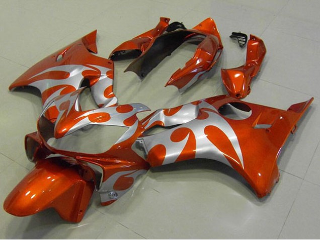Laranja Prata Carenagem Honda CBR 600 F4i 2004-2007 Laranja Prata Carenagem Honda CBR 600 F4i 2004-2007