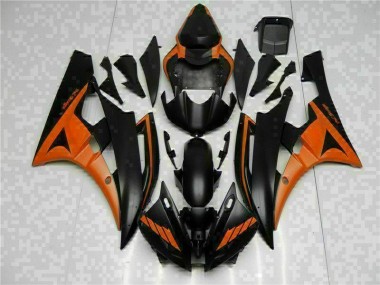 Laranja Preto Abs Kit Carenagem & Plásticos Yamaha R6 2006-2007