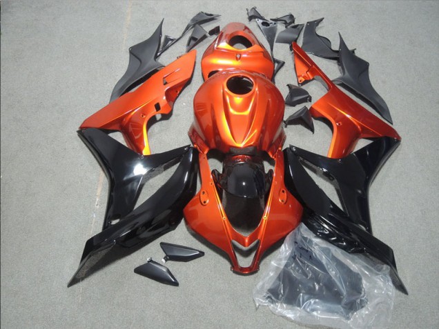Laranja Preto Carenagem Honda CBR 600RR 2007-2008 Laranja Preto Carenagem Honda CBR 600RR 2007-2008