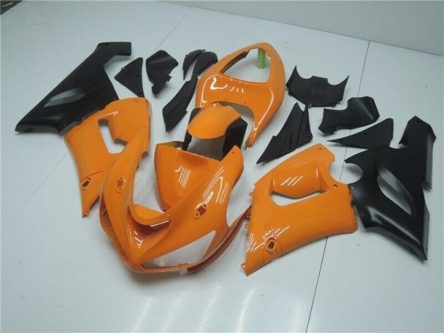 Laranja Preto Carenagem Kawasaki ZX6R 2005-2006 Laranja Preto Carenagem Kawasaki ZX6R 2005-2006