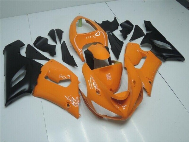 Laranja Preto Carenagem Kawasaki ZX6R 2005-2006 Laranja Preto Carenagem Kawasaki ZX6R 2005-2006