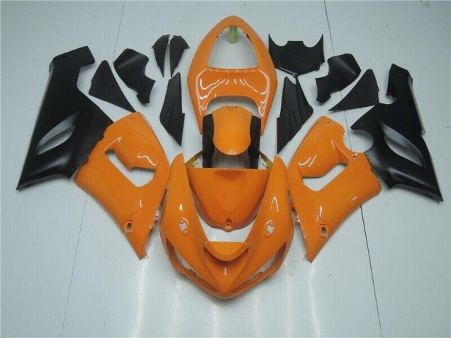 Laranja Preto Carenagem Kawasaki ZX6R 2005-2006 Laranja Preto Carenagem Kawasaki ZX6R 2005-2006
