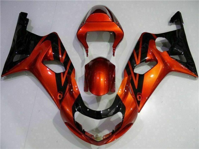 Laranja Preto Carenagem Suzuki GSXR 1000 K1 2000-2002